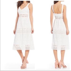 Chelsea & Violet Crochet Lace Midi Dress White NWT